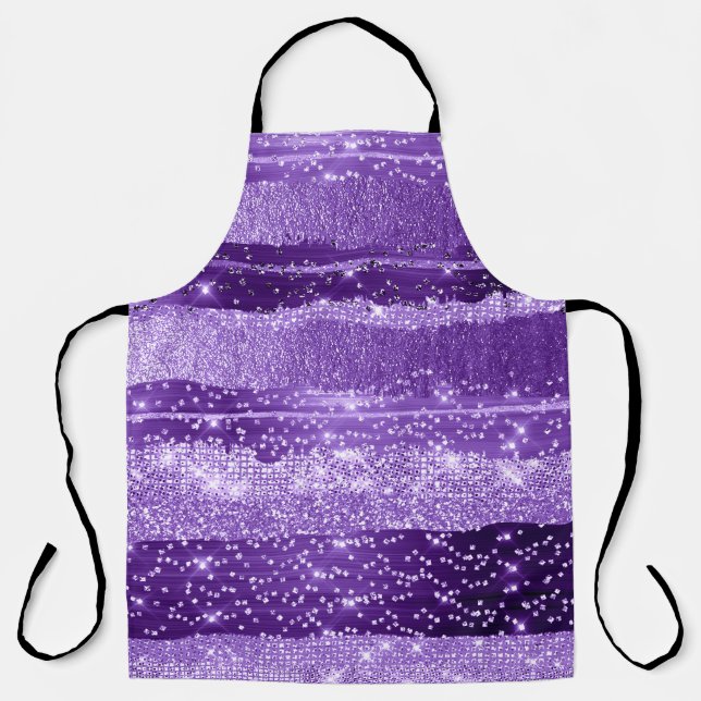 Tablier Violet Améthyste Grimpe Confetti moderne (Recto)