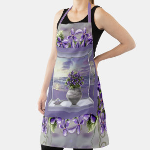 Tablier violettes dans un bocal de lune