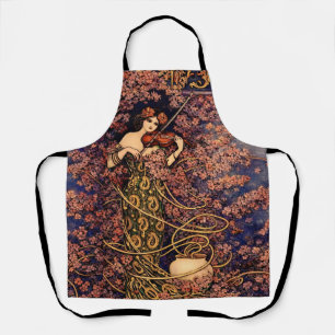 Tablier Violoniste Art Nouveau dans les Fleurs – Floral Vi