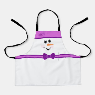 Tablier Visage de bonhomme de neige moderne mignon personn