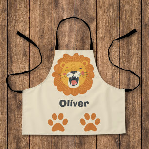 Tablier Visage de lion rugissant heureux - Animal de safar