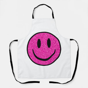 Tablier Visage de sourire rose Parties scintillant