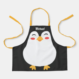 Tablier Visage en pingouin mignon pour enfants Impression 