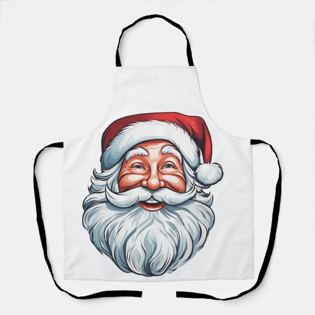 Tablier Visage souriant du Père Noël (Recto)