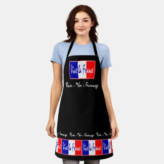 Tablier Vive La France de pain et de fromage