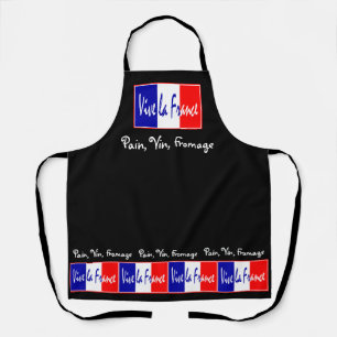 Tablier Vive La France Pain Vin Fromage Dégustation De Vi