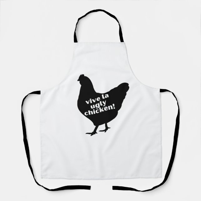 Tablier Vive le poulet laid (Recto)