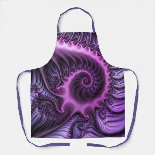 Tablier Vivid Cool Abstrait rose violet Fractal Art Spiral