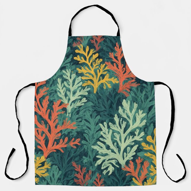 Tablier Vivid Coral Forest - Apron (Recto)