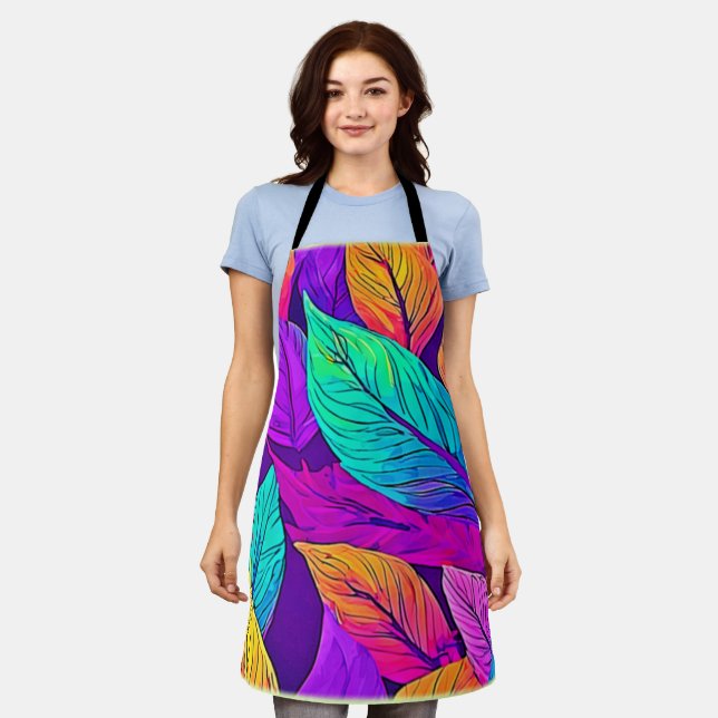Tablier Vivid Motif feuille (Porté)