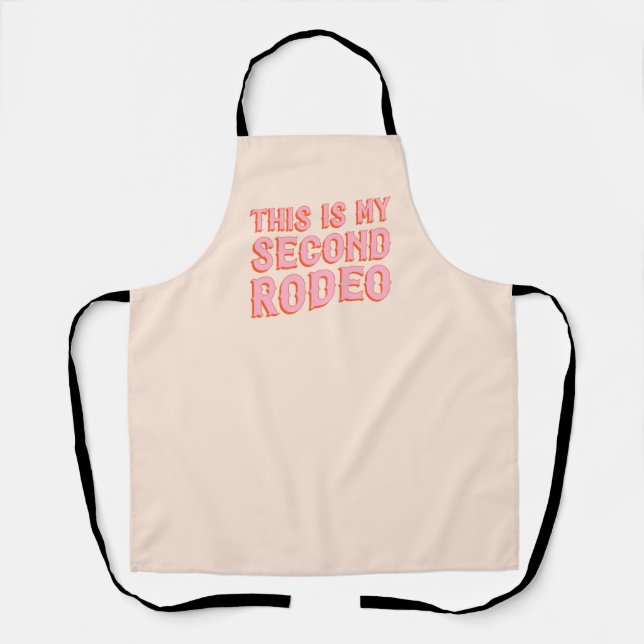Tablier Voici My Second Rodeo (vieilles lettres occidental (Recto)
