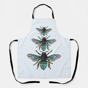 Tablier Vol de l'aire des abeilles parties scintillant