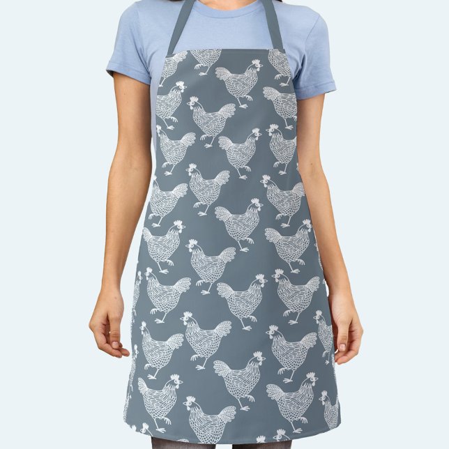 Tablier Volaille de poulet (Chicken hen poultry fun patterned apron)