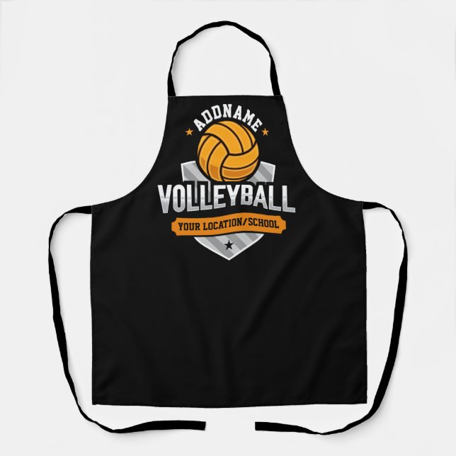 Tablier Volleyball AJOUTER TEXTE École Varsity Team Joueur (Recto)