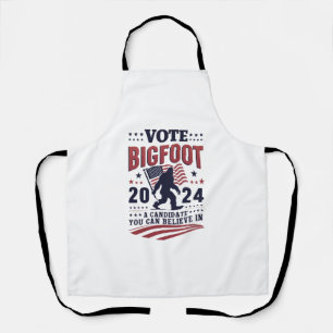 Tablier Votez pour Bigfoot 2024 Sasquatch Présidentiel 