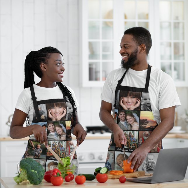 Tablier Votre année de vacances Collage photo (Créateur téléchargé)