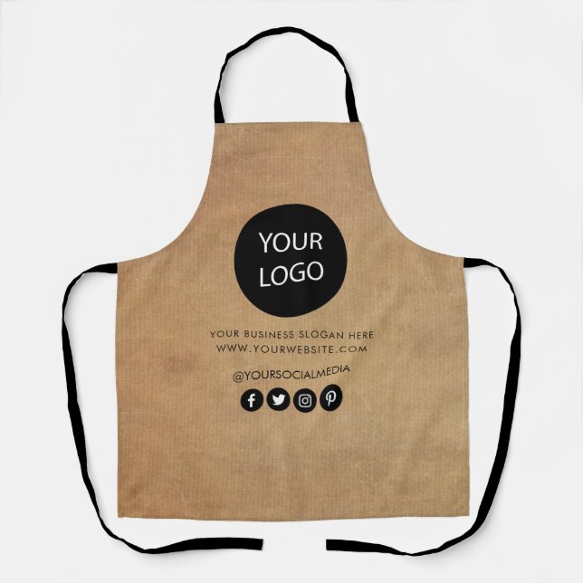 Tablier Votre entreprise Logo et Entreprise de texte Marqu (Recto)