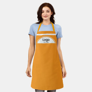 Tablier Votre logo demi-sphère sangles orange