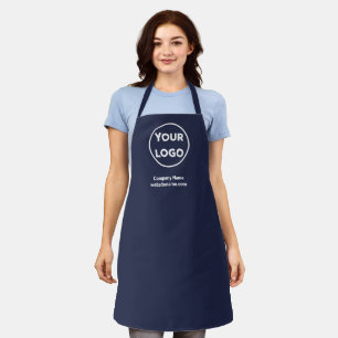 Tablier Votre logo et votre texte personnalisé sur Navy B