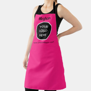 Tablier Votre logo Hot Pink Elegant Yellow Business