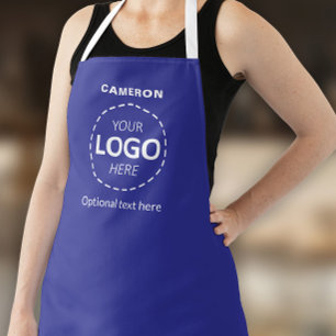 Tablier Votre logo ici - Simple Custom Blue Business