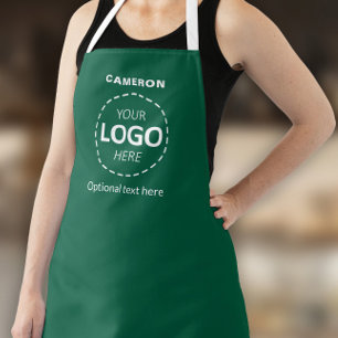 Tablier Votre logo ici - Simple vert personnalisé Entrepri