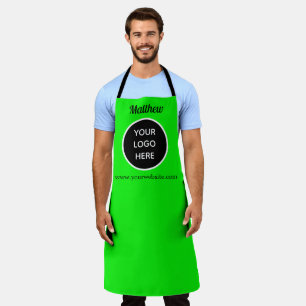 Tablier Votre logo Neon Green Elegant Yellow Business
