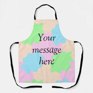 Tablier Votre message ici ajoutez texte nom boho coloré ro