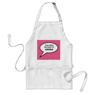 Tablier Votre message Voix Bubble Amusant Retro Comique Li