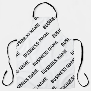 Tablier Votre Motif de nom d'entreprise   Noir et blanc