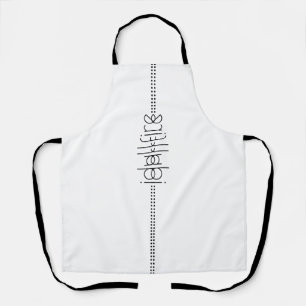 Tablier Votre nom en glyphes extraterrestres uniques blanc