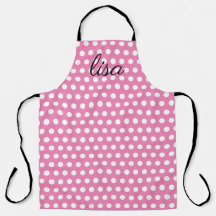 votre nom en rose et blanc points motif tendance