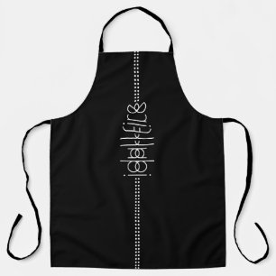 Tablier Votre nom en tant que glyphes Aliens Unique Noir