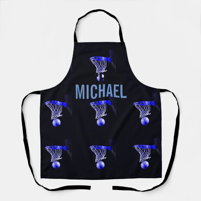 Tablier Votre nom personnalisable Basketball Artwork Pop A (Recto)