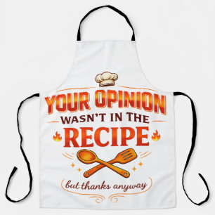 Tablier Votre opinion n'était pas dans la recette mais mer
