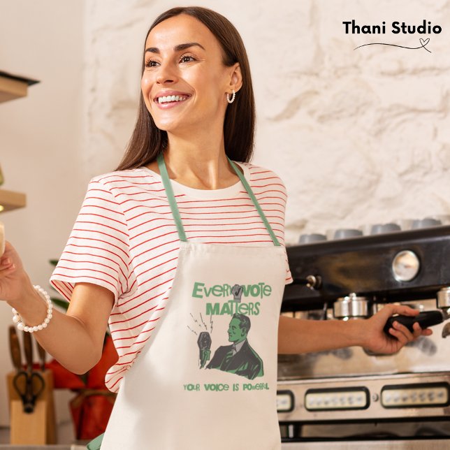 Tablier Votre vote compte l'élection vert politique imprim (Créateur téléchargé)