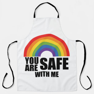 Tablier Vous Êtes En Sécurité Avec Moi LGBTQ Rainbow Pride