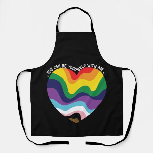 Tablier Vous Pouvez Être Vous-Même Avec Moi, LGBT Transgen (Recto)