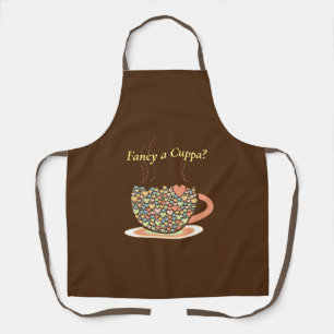 Tablier Vous voulez un Cuppa ? Thé, c'est ça.