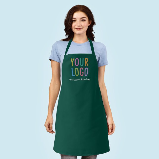 Tablier Vrac promotionnel vert sur mesure logo d'entrepris (MISOOK Green Apron with Logo)