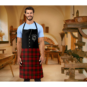 Tablier Wallace Clan Badge & Tartan Kilt Apron