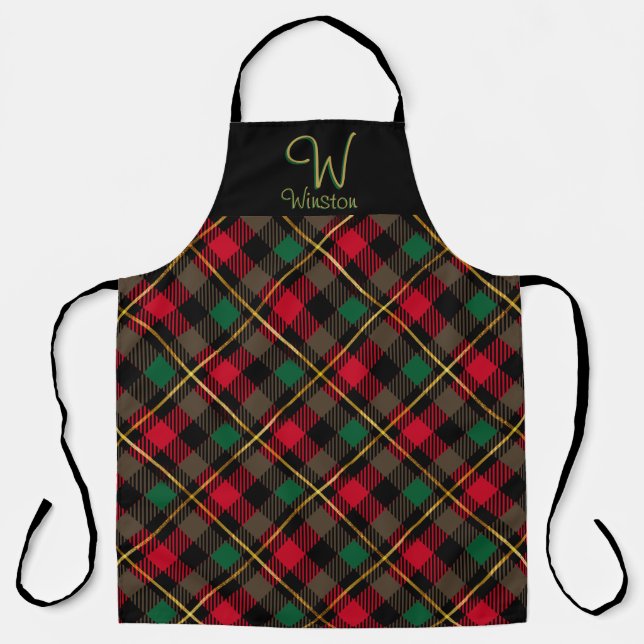 Tablier Wallace Red Plaid Apron (Recto)