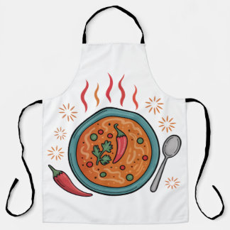 Tablier Warm Spicy Curry Food Art