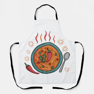 Tablier Warm Spicy Curry Food Art