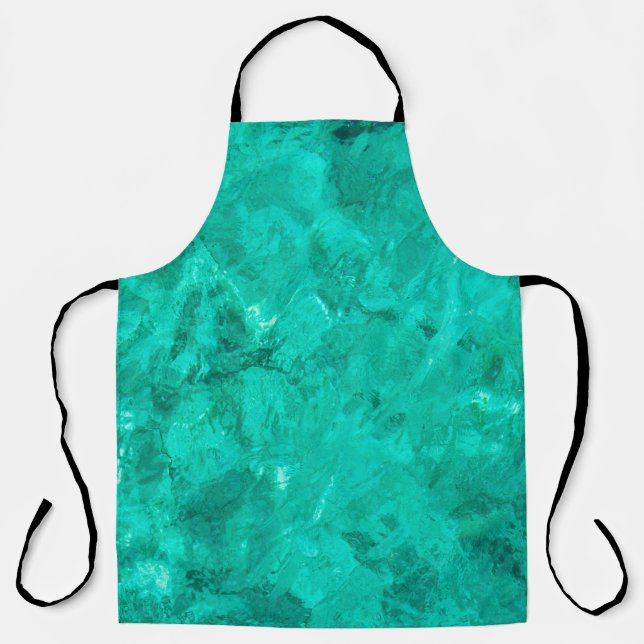 Tablier Water sea blue wave turquoise liquid background (Recto)