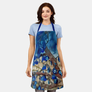 Tablier Watercolor of Tree Decorated with Nazars