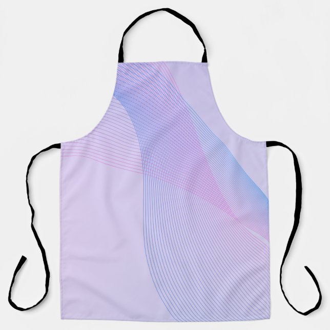 Tablier Wavelines Abstraites bleu rose (Recto)