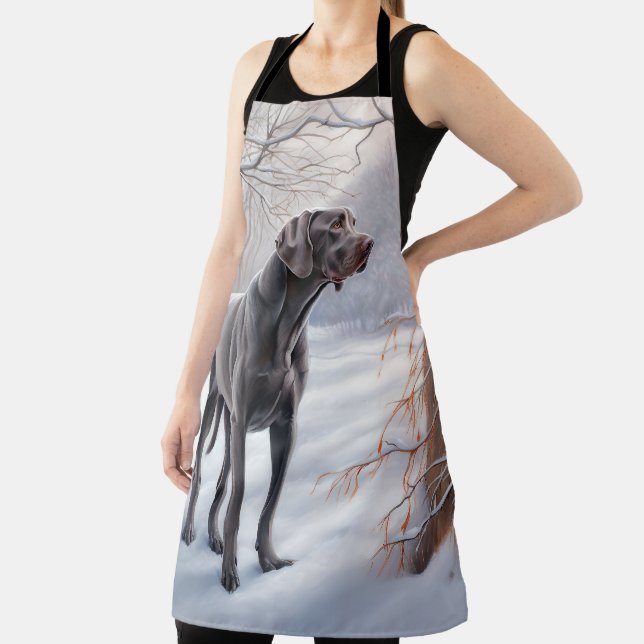 Tablier Weimaraner Laisser Neige Noël (Insitu)