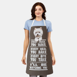 Tablier West Highland Terrier Dog Chaque Snack Que Vous Fa