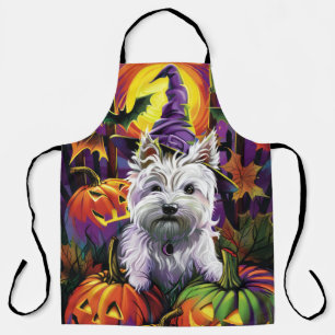Tablier West Highland White Terrier Chien Halloween sorciè